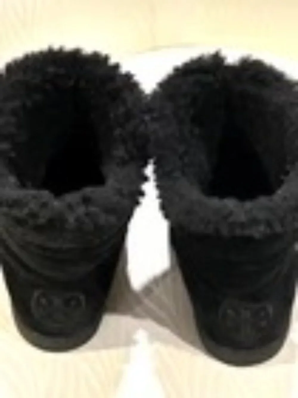 Tory Burch Black Suede Fur-Trim Ankle Boots Size 7